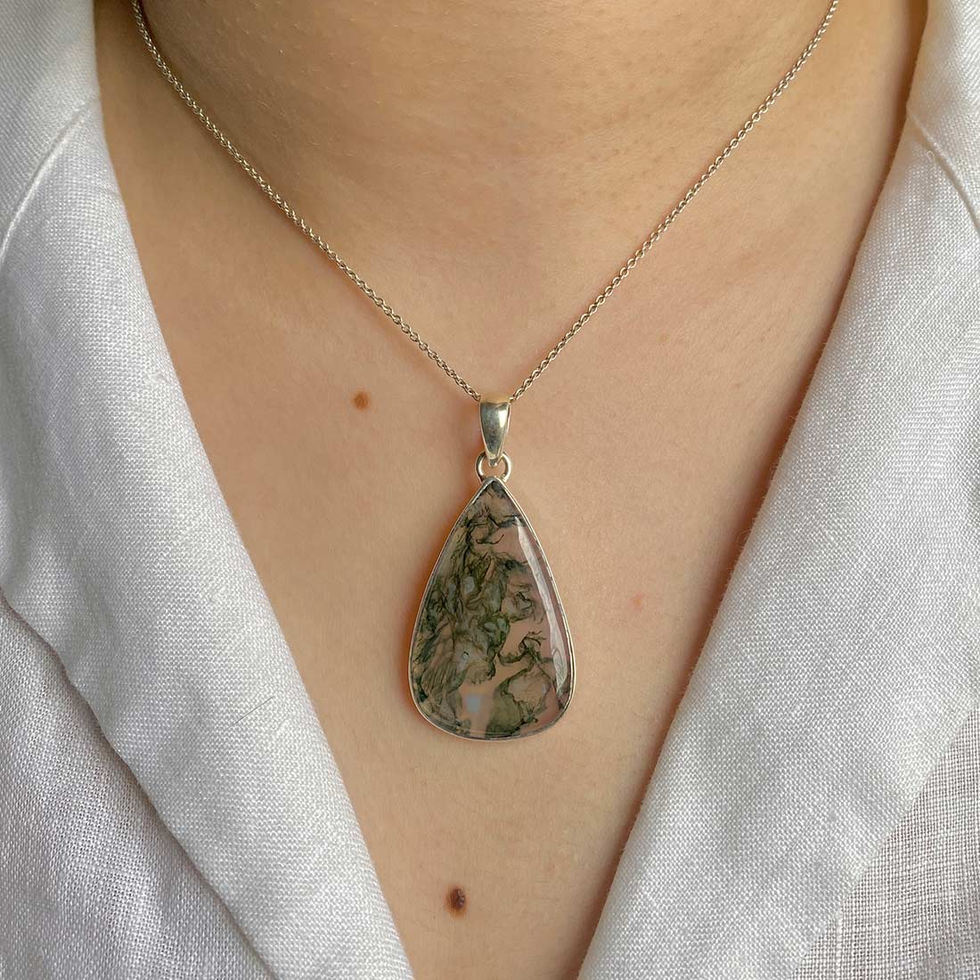 Moss Agate Pendant-(MOA-P-12.)